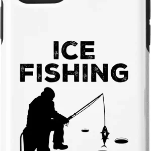 iPhone 11 Pro Ice Fishing Graphic Fishing Rod Ice Fisher Ice Fishing Fish Case