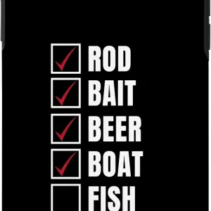 iPhone 11 Pro Max Rod Bait Beer Boat Fish Story Ice Fishing Fisher Fish Rod Case
