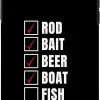 iPhone 11 Pro Max Rod Bait Beer Boat Fish Story Ice Fishing Fisher Fish Rod Case