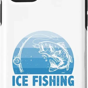 iPhone 11 Pro Retro Graphic Fishing Rod Ice Fisher Ice Fishing Fisher Case
