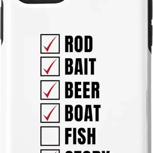 iPhone 11 Pro Rod Bait Beer Boat Fish Story Ice Fishing Fisher Fish Rod Case