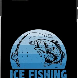 iPhone 11 Retro Graphic Fishing Rod Ice Fisher Ice Fishing Fisher Case