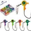 Jig Heads Hooks with Spinner - Underspin Crappie Fishing Jighead with Willow Blade for Saltwater Freshwater 1/32oz,1/16oz,1/8oz,3/16oz,1/4oz
