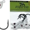 Jig Heads Pack of 5 - Fishing Jigs with Super Sharp Black Nickel Hooks - Double Locking Bait Stays & Multi-Color Eyes - Perfect for Freshwater & Saltwater Fishing