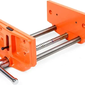 Jorgensen 27091 Medium Duty Woodworker's Vise, Orange, Grey, 9-Inch By 7-Inch