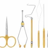 JS Tools Premium Fly Tying Tool Kit | 6-Piece Stainless Steel Fly Tying Set with Ceramic Bobbin, Micro Tip Scissors, Hackle Pliers, Bodkin Dubbing Needle & More | Travel-Friendly