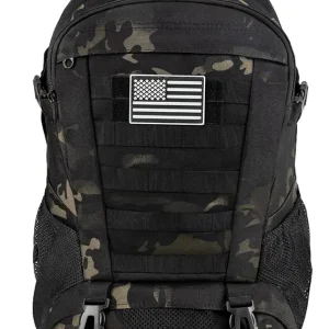 Jueachy Tactical Backpack for Men Hiking Day Pack Molle Military Rucksack Waterproof 30L EDC Bag with USA Flag Patch