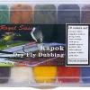 Kapok Dry Fly Dubbing Dispenser 10 Colors Assorted Kapok Fiber Fly Tying Dubbing Natural Buoyant Fly Tying Materials