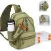 Karryall Fishing Sling Tackle Bag with 2 Tackle Trays, Tactical Fishing Tackle Storage Bag, Fishing Gear Storage