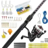 KastKing Brutus Spinning & SpinCast Combo, Fishing Rod and Reel Combo, Custom Tackle Kit, Pre-Spooled Line, Brute Tuff Blank, Stainless Steel Guide, EVA Handles, Custom Graphite Reel Seat