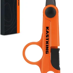 KastKing Implement Fishing Scissors - Fishing Line Cutters With Corrosion Resistant Serrated Blades, Finger Hole Design, Compact, Portable & Durable for Freshwater, Saltwater, and Ice Fishing