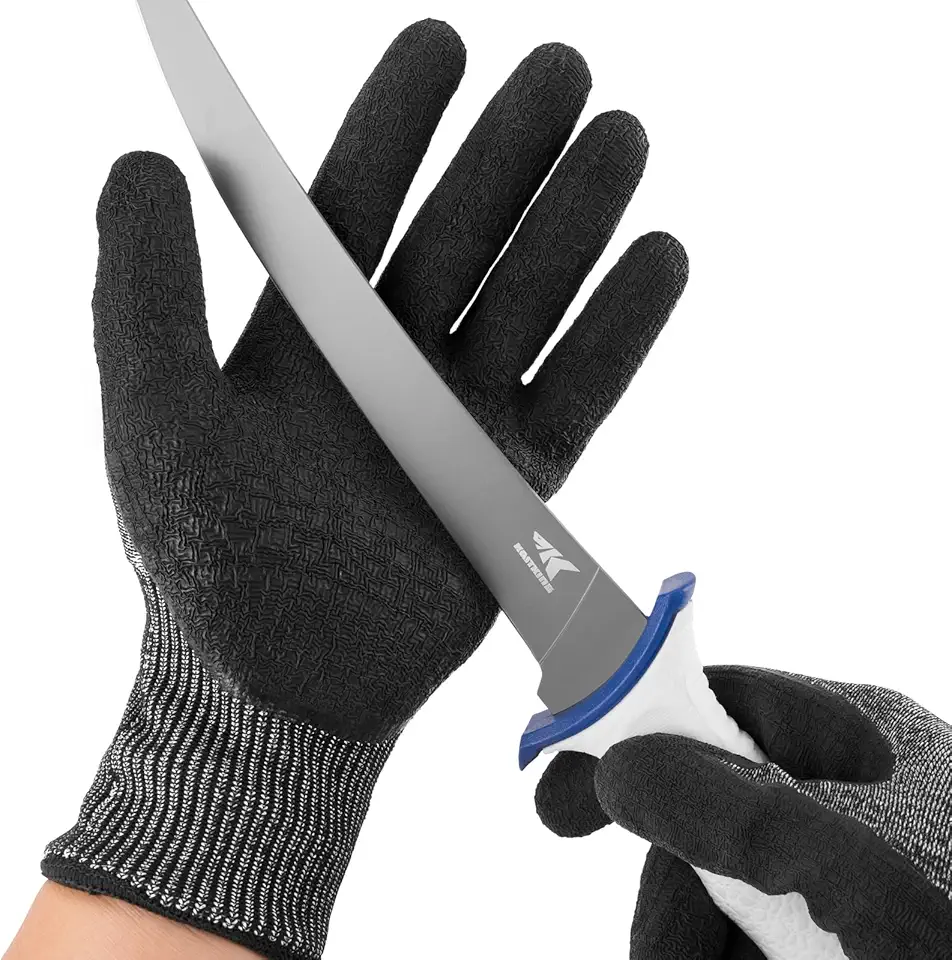 KastKing Kut Safe Fillet Gloves, Ultimate Cut Resistant Gloves for fishing and Outdoor Use, ANSI Level 6 Cut Protection