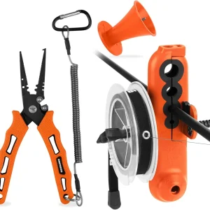 KastKing Radius KutR Fishing Line Spooler, Line Gobbler Line Stripper & 7" Cutthroat Pliers Combo, Multi-Functional Fishing Tool Combo, Corrosion Resistant - for Freshwater & Saltwater Angling