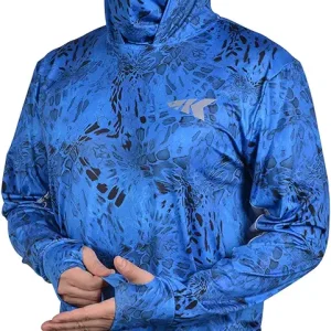 KastKing UPF 50 Fishing Hoodie Shirt for Men and Women, Long Sleeve Fishing Hiking Shirt, Breathable Moisture Wicking