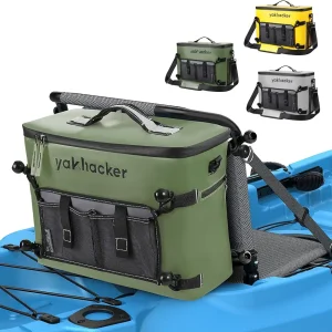 Kayak Cooler, Waterproof Seat Back Cooler for Kayaks with Lawn-Chair Style Seats, Kayak Accessories Cooler Bag, Portable Ice Chest Cooler for Kayaking, Travel, Lunch, Beaches &Trips