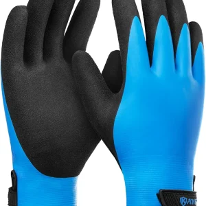 KAYGO Winter Waterproof Thermal Work Gloves, Double Latex Coated, Insulated Warm Liner For Cold Weather, KG145