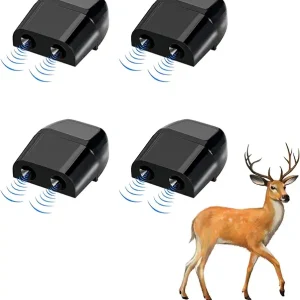 Kewucn 4 PCS Car Deer Whistles, Auto Deer Whistles Warning Devices Horn Sensor, Outdoor Driving Whistles Avoiding Deers from Collisions, Universal Car Accessories (Black 5)