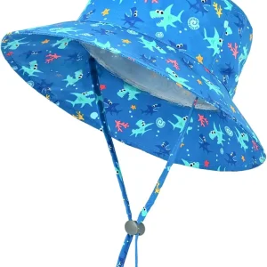 Kids Toddler Baby Sun Hat for Boy Girl Summer Cotton Bucket Hats with UPF 50+ Sun Protection