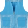 Kids Unisex Mesh Breathable Fishing Vest Pockets Photography Travel Hiking Waist Coat Jacket for Boys Thermal