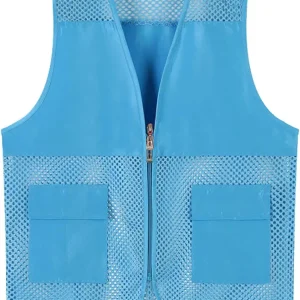 Kids Unisex Mesh Breathable Fishing Vest Pockets Photography Travel Hiking Waist Coat Jacket for Boys Thermal