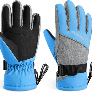 Kids Winter Gloves-3M Thinsulate Snow Waterproof Ski Cold Weather Insulated Outdoor Snowboard Gloves for Boys Girls Youth