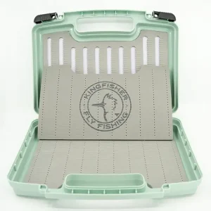 Kingfisher Streamer Fly Fishing Boat Box 2.0 (14" x 11" X 3.35"), Sage