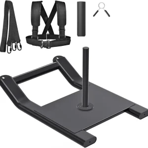 Kipika Stainless Steel Weight Sled for Fitness Strength Training, Speed Improvement, and Athletic Exercise - Compatible with 1" & 2" Weight Plates