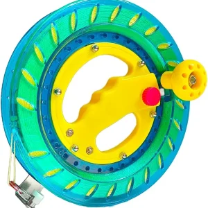 Kite Reel Winder for Adults & Kids - 8 Inch Dia, 1000FT High Strength String with Connector - Large Handle, Safety Lock(Green)