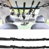KUDES 2 Pack Vehicle Fishing Rod Holder for Car 5 Rod Capacity Adjustable 86.6 Inches Length Easy Install Fishing Car Rod Carrier Belt Strap for SUV Wagons Van