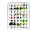 Kylebooker 96pcs Fly Fishing Flies Assortment Kit Dry Wet Flies Nymphs with Fly Box
