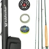 Kylebooker Fly Fishing Rod with Reel Combo Kit 3/4/5/6/7/8 Weight Starter Fly Fishing Outfit with Rod Bag