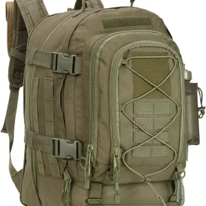Large Tactical Backpack for Men Military Backpack with DIY System for Travel, Work,Camping,Hunting,Hiking,Sports (GREEN)