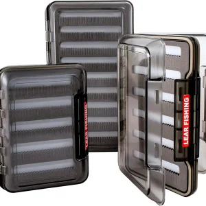 Lear Series 3200 Fly Fishing Box - Waterproof Double Sided Tackle Organizer Case for Your Trout and Bass Gear - Fly Box to Store Flies and Equipment Neatly (Medium)