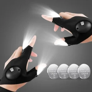 LED Flashlight Gloves, Cool Gadgets Christmas Stocking Stuffers Unique Birthday Gifts for Dad Boyfriend Husband Him, Light Gloves Tool for Camping Fishing Car Repairing Hiking
