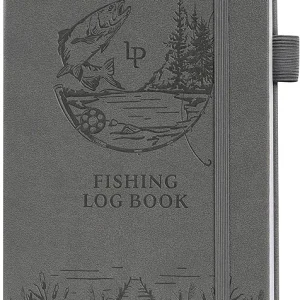 Legend Fishing Log Book � Fisherman Journal Notebook to Record Catches & Trip Info � Fishing Essentials, Equipment & Gifts for Men (Gray Debossed)