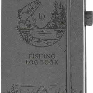 Legend Fishing Log Book � Fisherman Journal Notebook to Record Catches & Trip Info � Fishing Essentials, Equipment & Gifts for Men (Gray Debossed)
