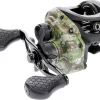 Lew�s American Hero Camo Baitcast Fishing Reel, 5+1 Bearings, 7.5:1 Gear Ratio, One-Piece Graphite Frame, Rulon Drag, Camo/Black