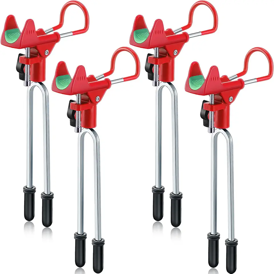 Libima 4 Pieces Fishing Rod Holders for Bank Fishing Upgraded Stainless Steel Fishing Pole Holders 360 Degree Adjustable Fishing Rod Stand for Men Father Beach Fishing Equipment Birthday Gift