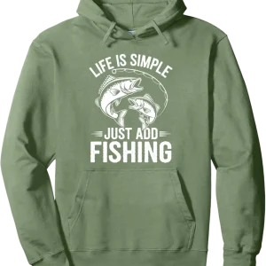 Life Is Simple Just Add Fishing Pullover Hoodie