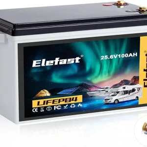 Lifepo4 Battery 100AH 24V Lithium Battery Built-in 100A BMS,Up to 20000 Deep Cycle,Perfect for Trolling Motors, Marine,RV,Boat,Solar System Home Storage