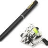 Lixada Fishing Rod Reel Combo Mini Pen Fishing Pole Kit Telescopic Fishing Rod Spinning Reel Combo Kit