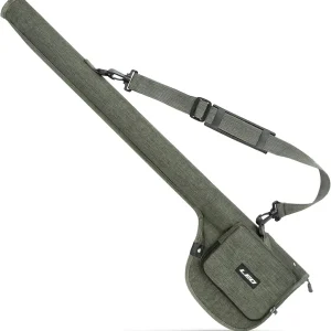 Lixada Fly Fishing Rod Case,Portable Fishing Tackle Bag,Canvas Fishing Pole Storage Bag Fly Rods Reels Durable Carry Case, army Green, Canvas & Beach Tote Bag