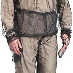 Lixada Mesh Suit Set with Jacket Hood, Mitts, Socks & Storage Sack - Ultra-fine Net Mesh Clothing for Fishing Hiking Camping