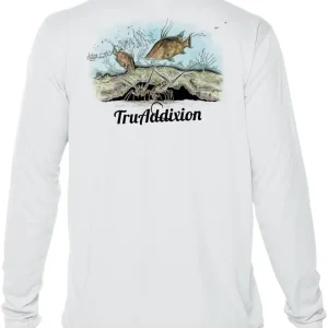 Long Sleeve Dry Fit Moisture Wicking UPF 50 UV Protection T Shirt Lobster & Hogfish Lightweight Fishing, Outdoor