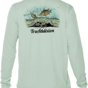 Long Sleeve Dry Fit Moisture Wicking UPF 50 UV Protection T Shirt Lobster & Hogfish Lightweight Fishing, Outdoor