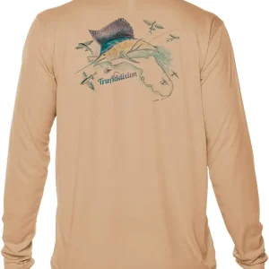 Long Sleeve Dry Fit Moisture Wicking UPF 50, UV Protection, T Shirt, Sailfish, Lightweight, Fishing, Outdoor