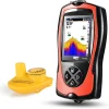 LUCKY Kayak Wireless Fish Finder, Portable Fish Depth Finder for Kayak, Ice, Sea Fishing, Chargable Handheld Depth Finder with Color LCD Screen, Waterproof Bank Fish Finder, 1108-1C
