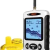LUCKY Sonar Handheld Fish Finder Wireless Transducer Handheld Fish Finders Boat Kayak LCD Depth Finder Portable Display Sensor