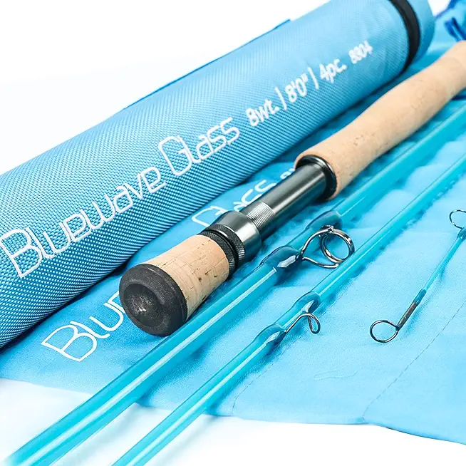 M MAXIMUMCATCH Maxcatch Fiberglass Fly Fishing Rod: 3wt/ 5wt/ 6wt/8wt in Blue,Orange, Purple or Transparent
