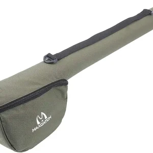 M MAXIMUMCATCH Maxcatch Fly Fishing Rod Case with Reel Pouch, Complete Protection Bag, For 9FT 2/4 Pieces Rod, Single (Green, 9' 4sec)